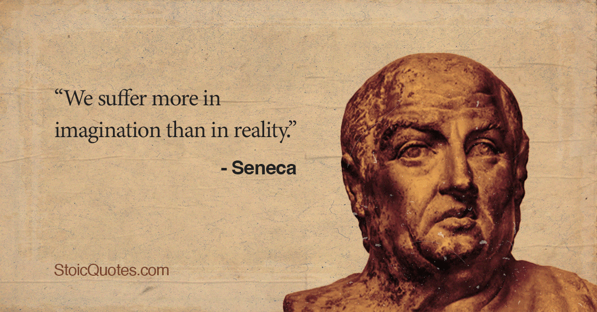 seneca bust with a quote about suffering