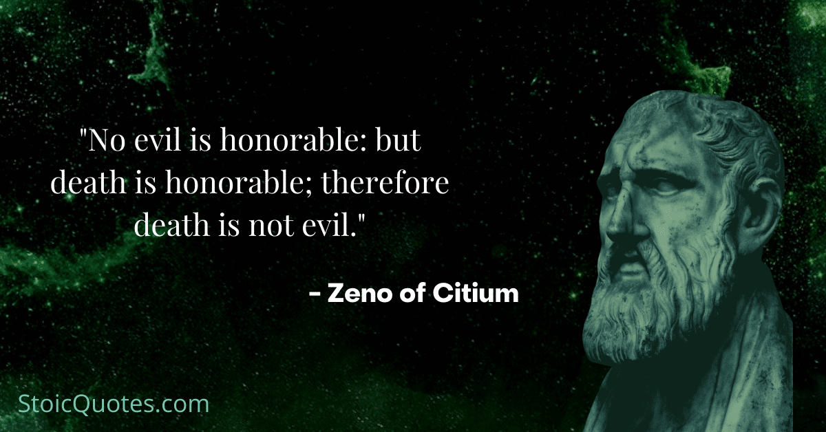 zeno image with quote on death