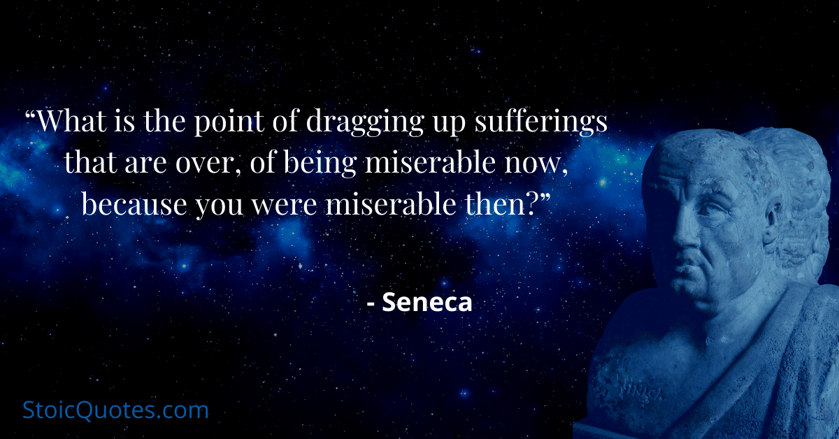 seneca bust with quote on anxiety