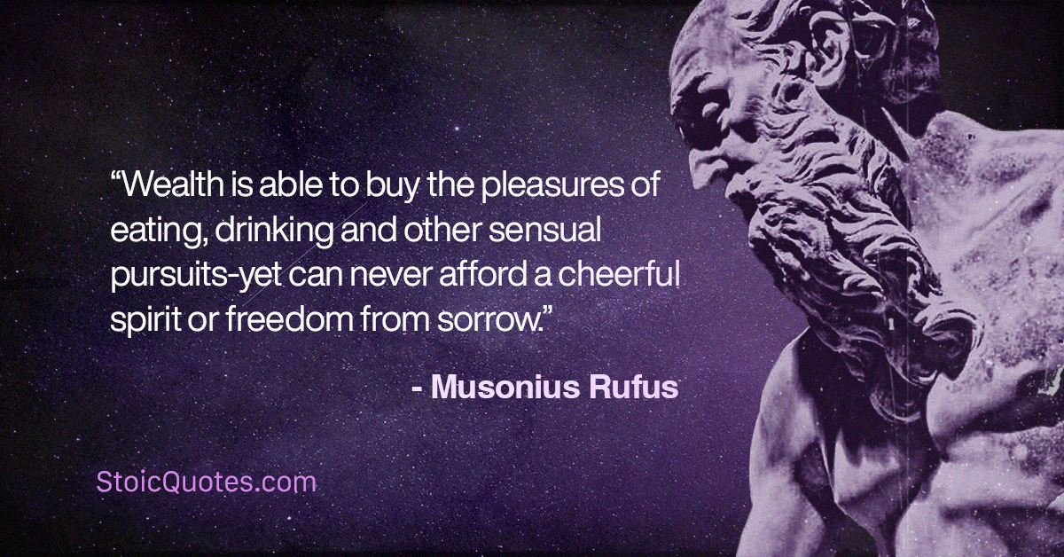 Image of Musonius Rufus with quote