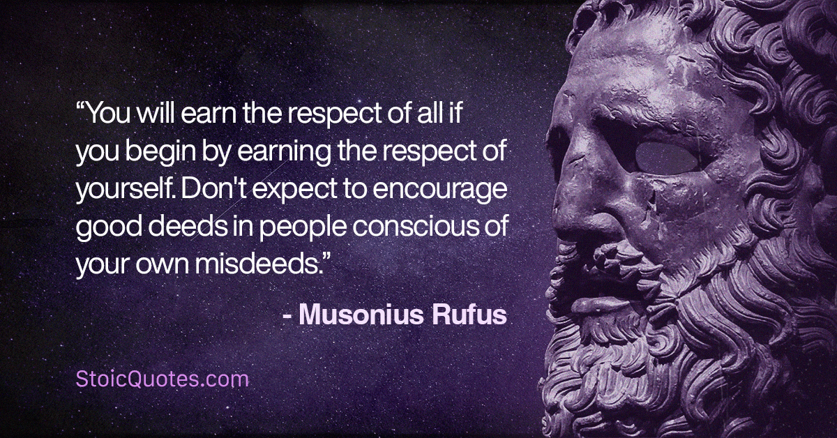 image of musonius rufus with quote