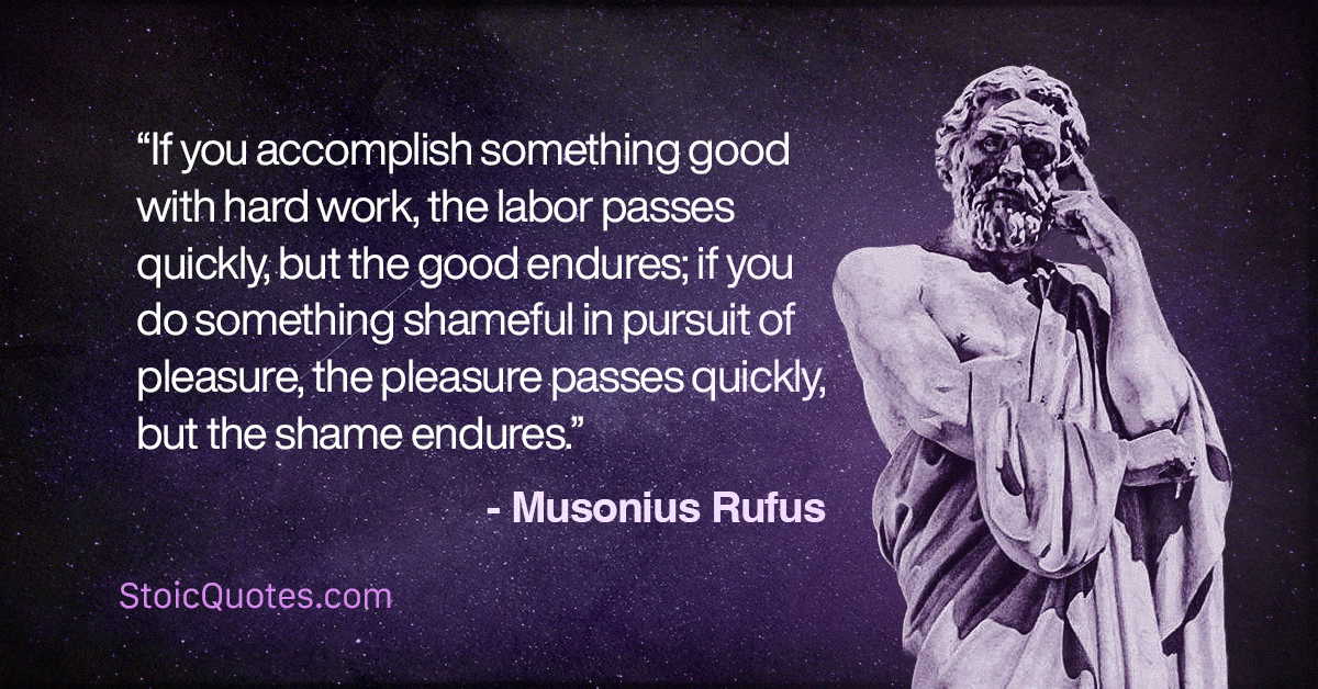 image of Musonius Rufus with quote