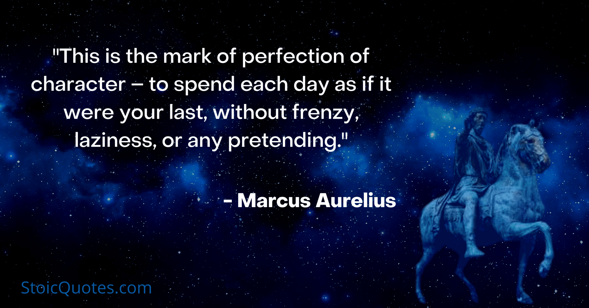 marcus aurelius image with qoute on hard work