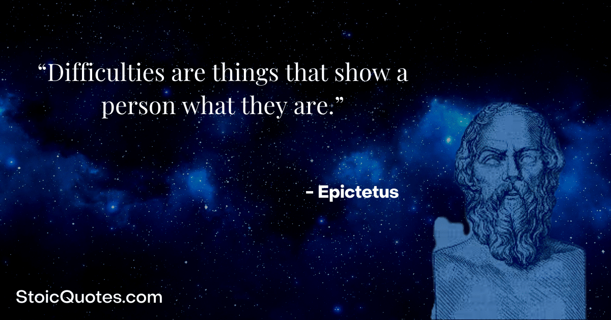 epictetus image with quote about difficulty