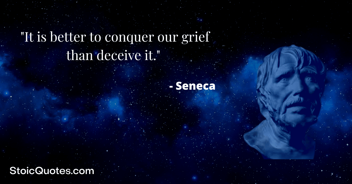 image of seneca with quote about grief