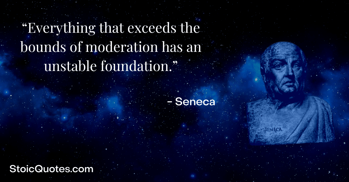 seneca image and quote about temperance