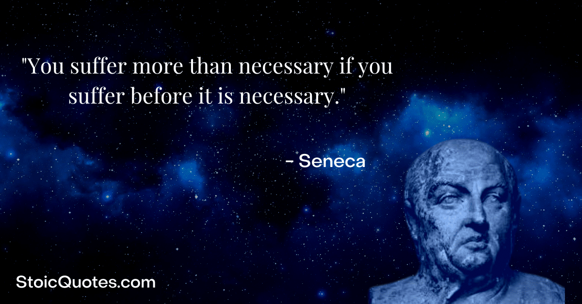 seneca image and quote about hard times