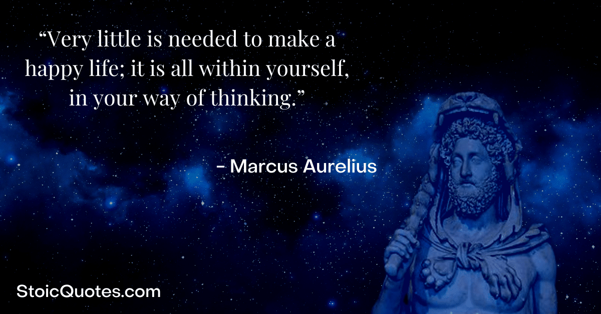 Marcus aurelius image and stoic quote