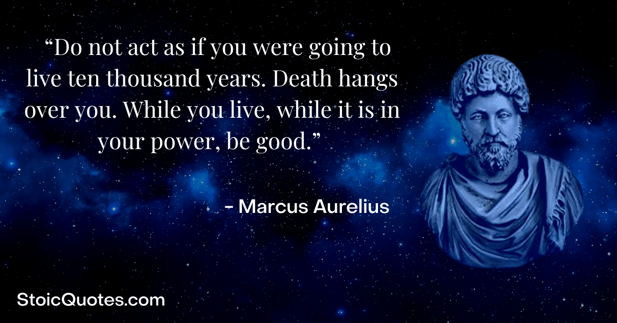 marcus aurelius image and quote about death