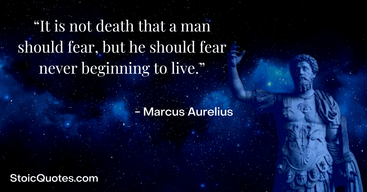 marcus aurelius image and quote about death