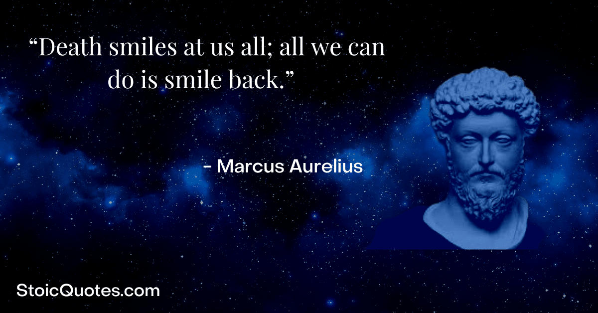 marcus aurelius image and quote about death