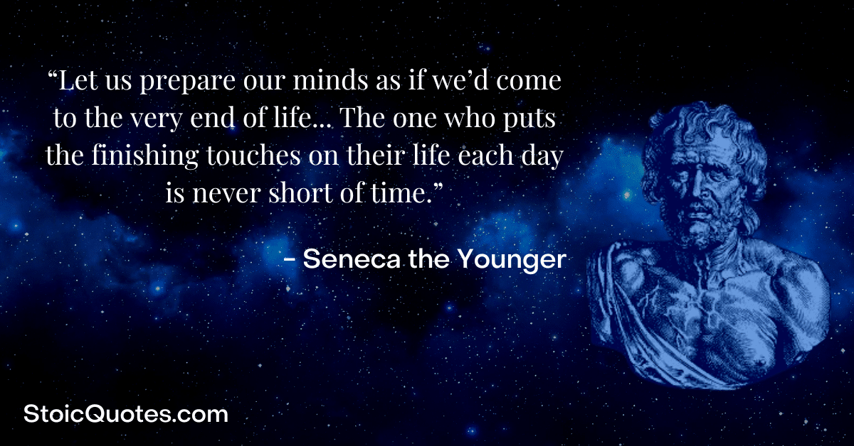Seneca image and quote about life