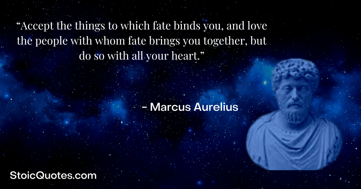 marcus aurelius bust and quote