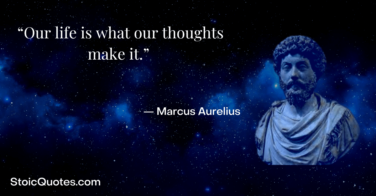 Marcus aurelius image and quote about thoughts