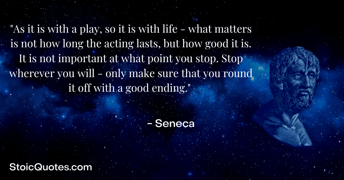 seneca image and quote about life