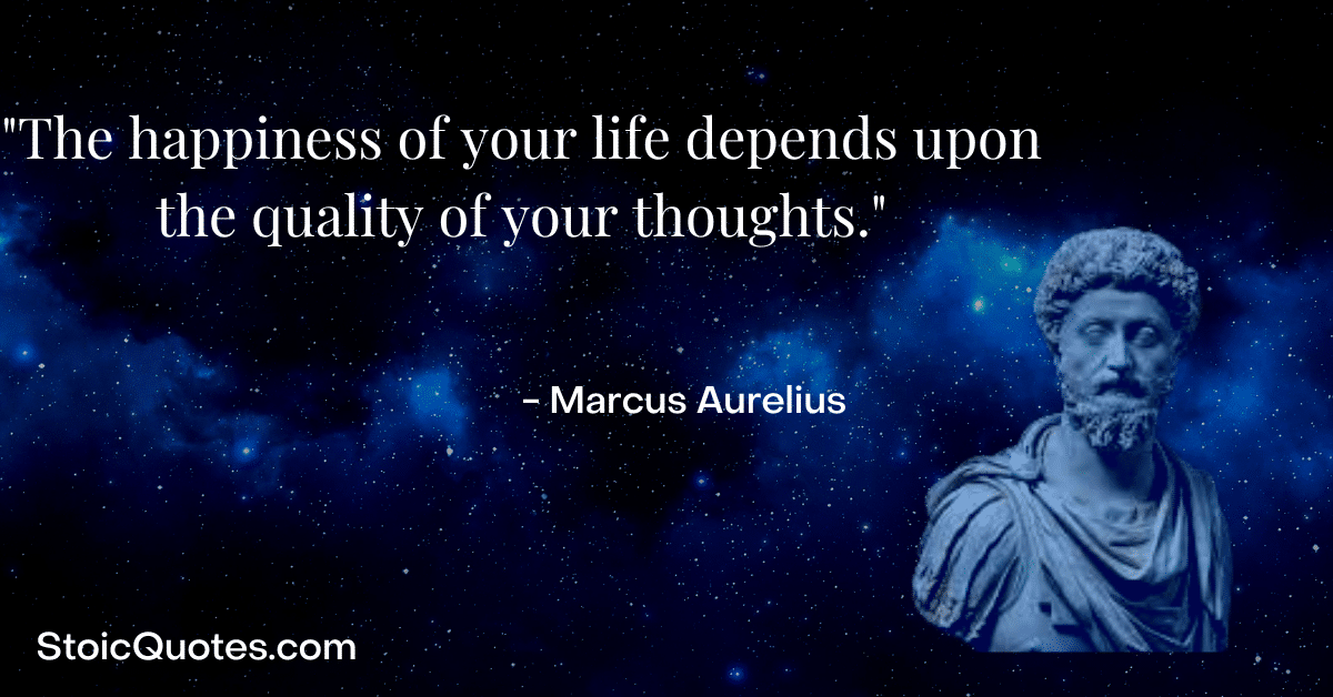 marcus aurelius image and stoic quote