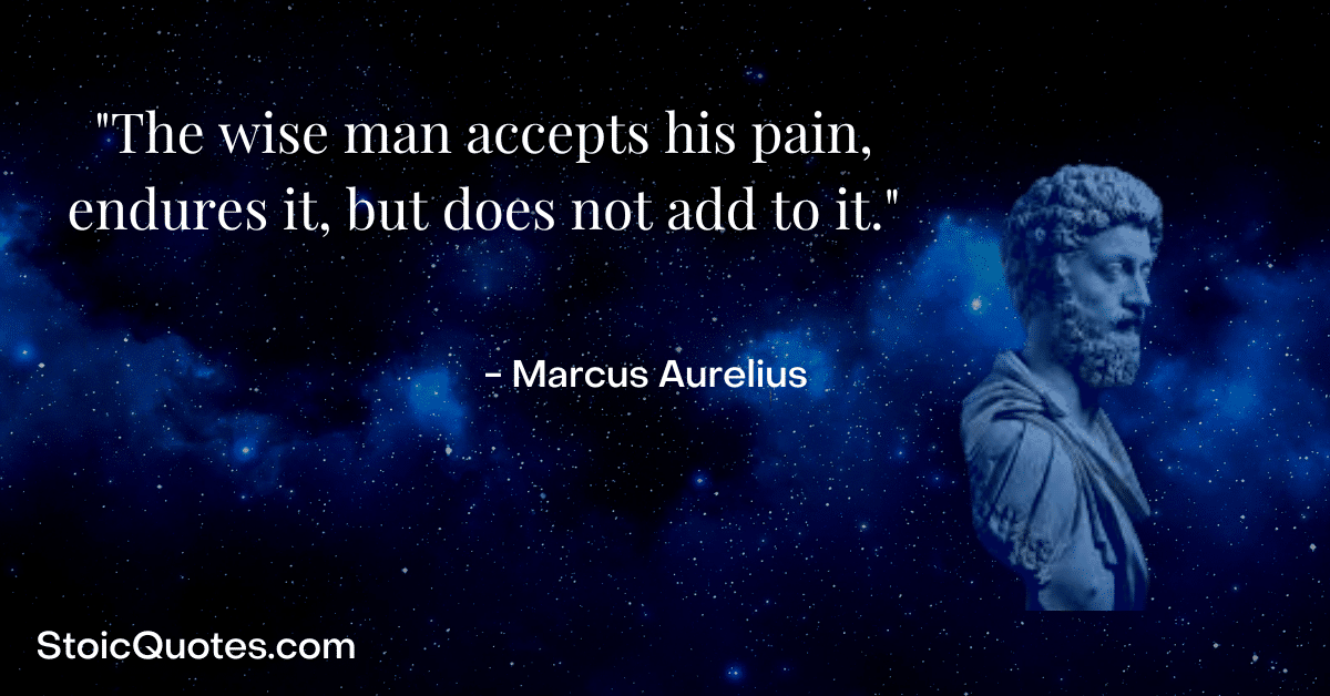 marcus aurelius image and stoic quote