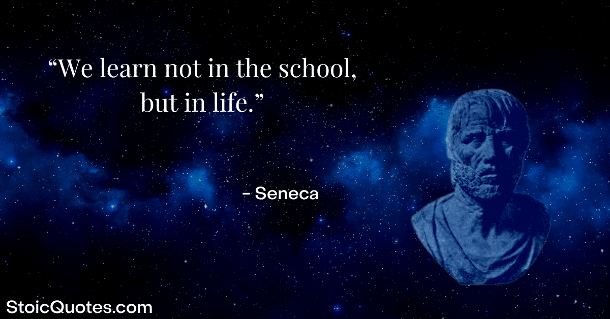 seneca image and stoic quote about life