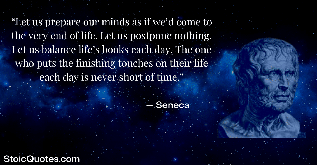 seneca image and stoic quote about death