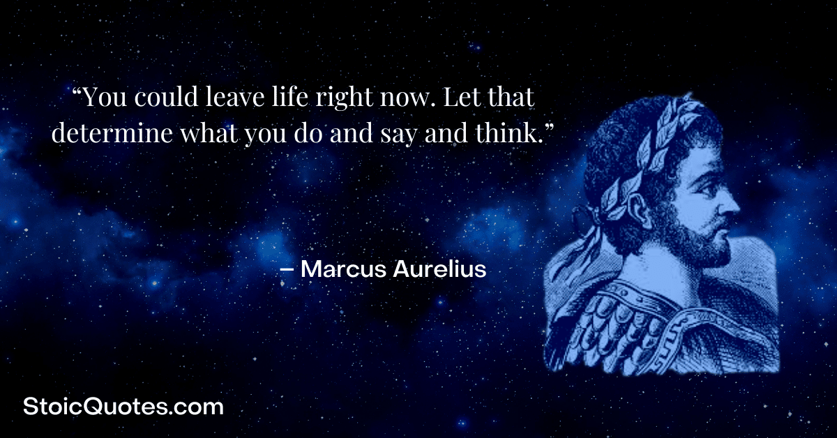marcus aurelius quote and image about death