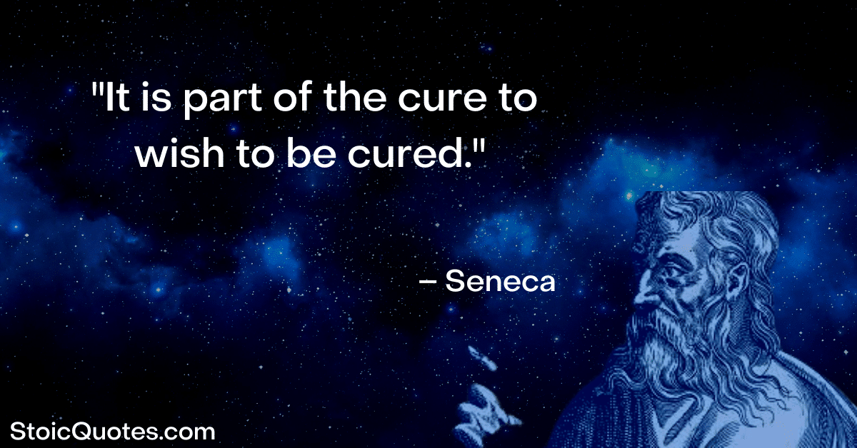 seneca image and quote about sickness