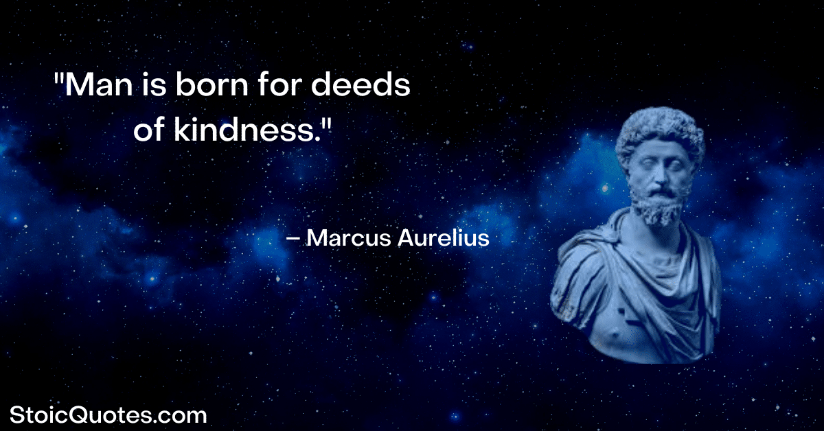 marcus aurelius image and stoic quote about goodness