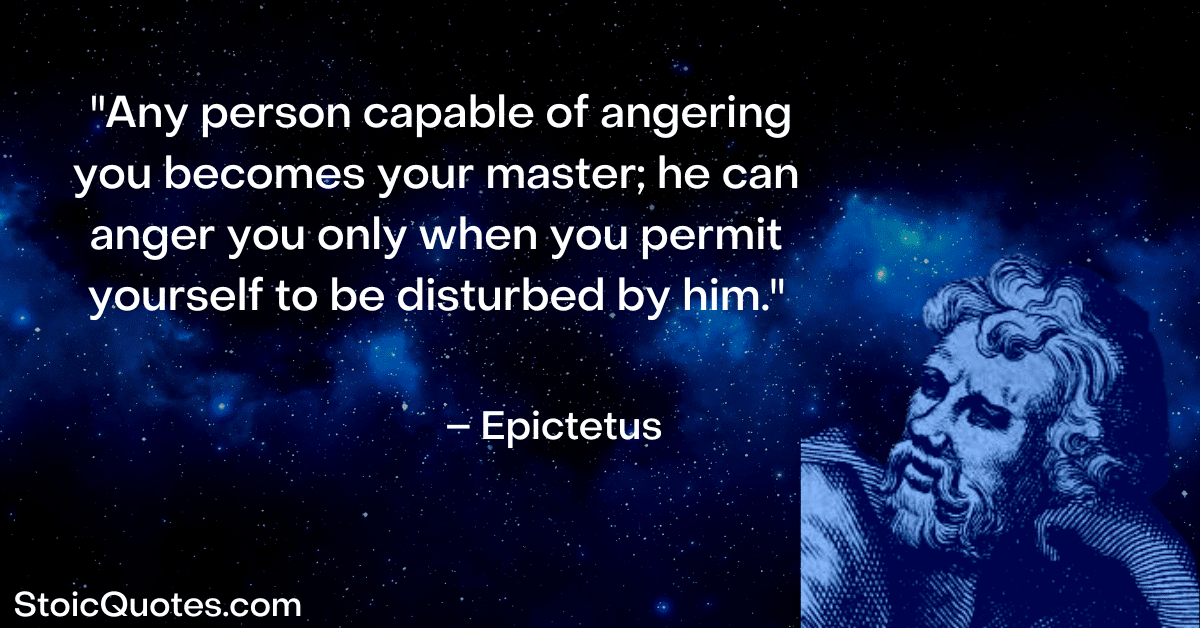 epictetus image and quote about anger
