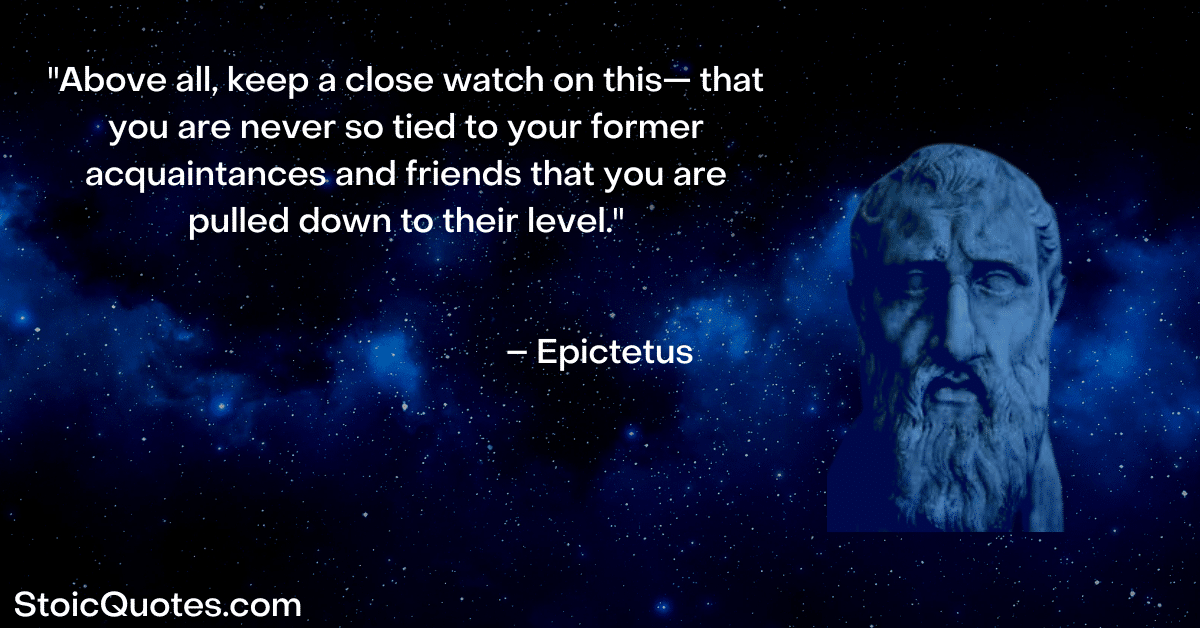 epictetus image and quote about friends and progress