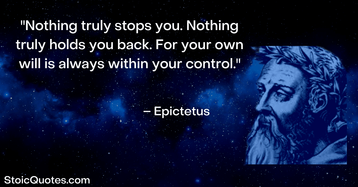 epictetus image and quote on time to move on