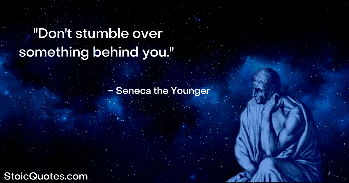 seneca image and quote on time to move on