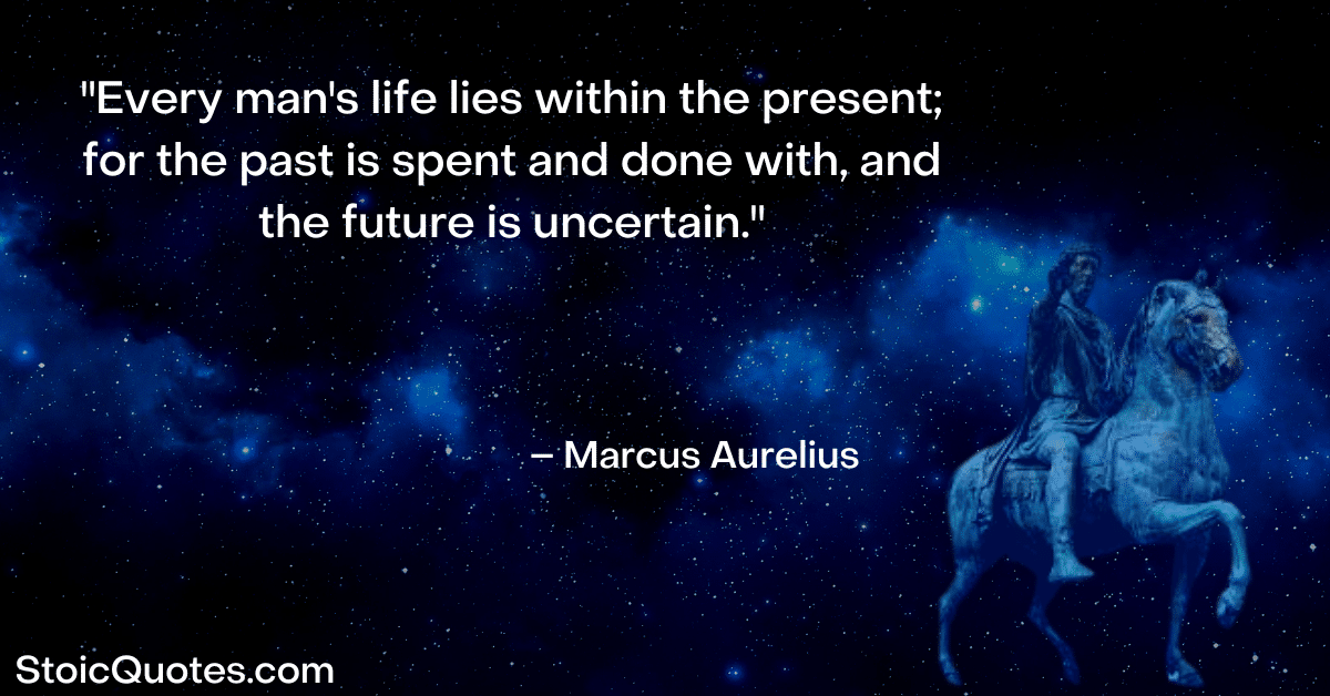 marcus aurelius image and quote about holding on