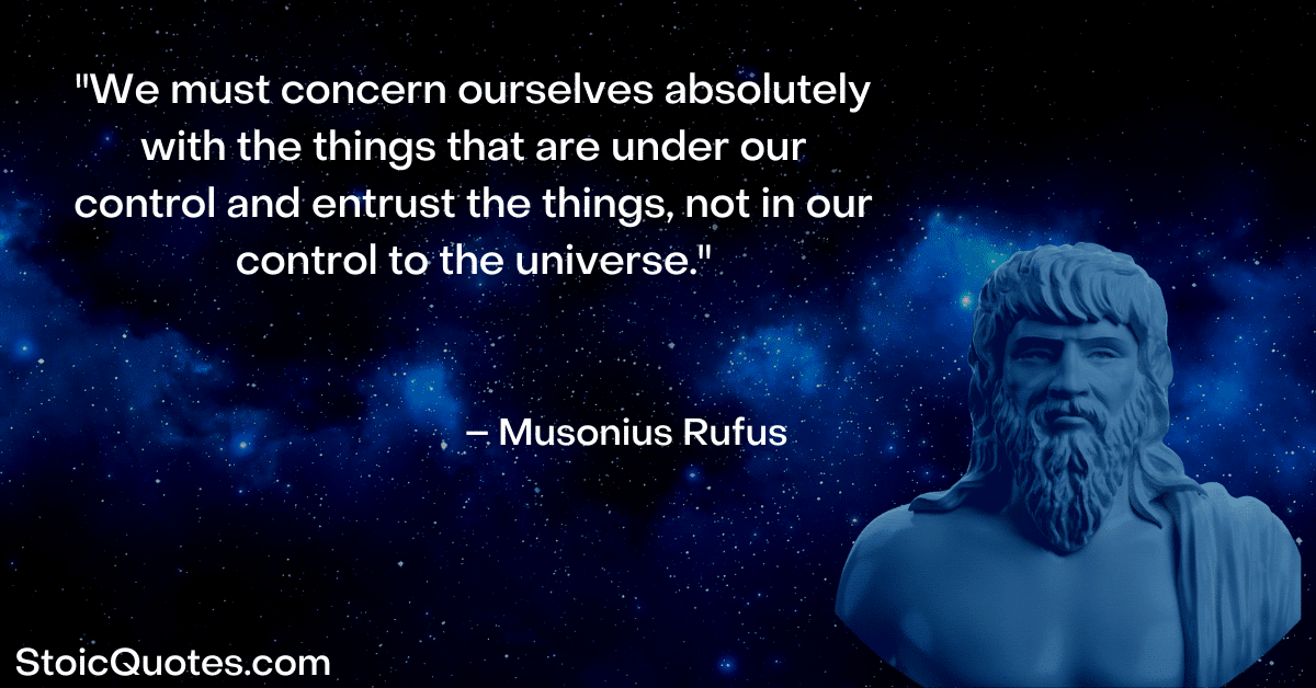 musonius rufus image and quote about holding on