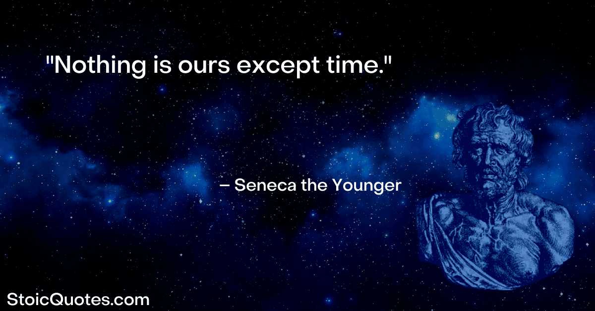 seneca the younger image and quote about holding on