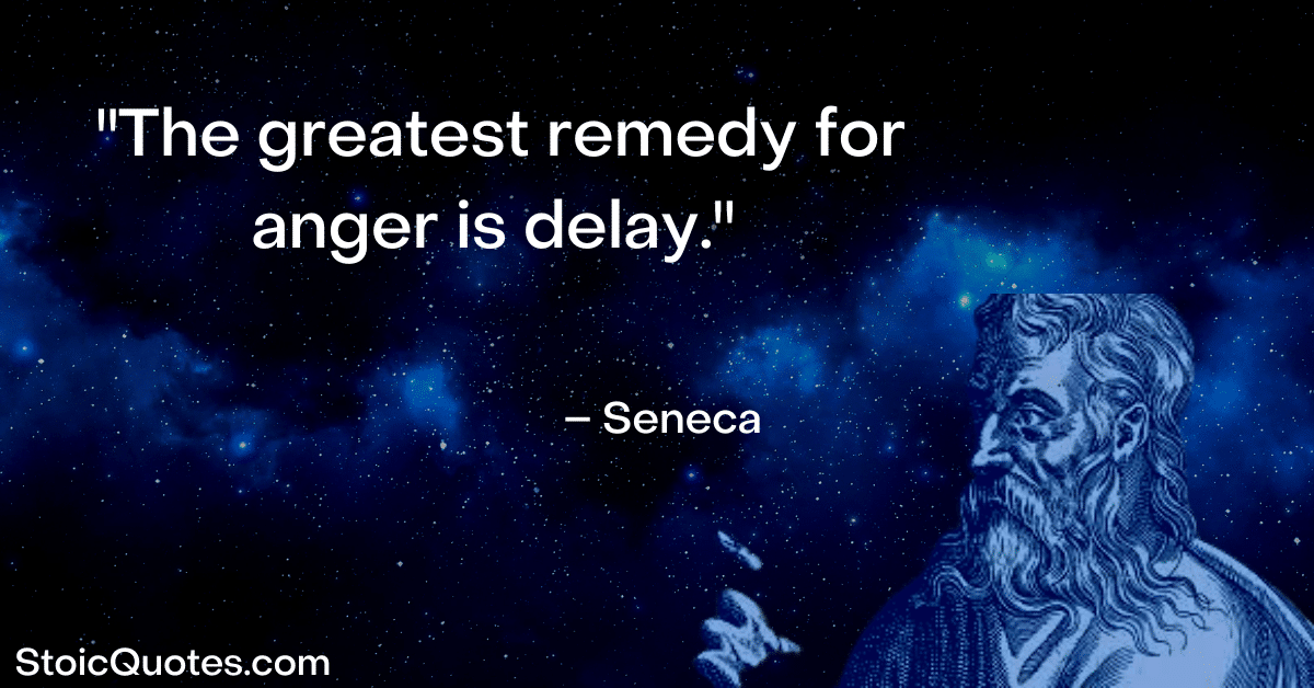 seneca image and quote about anger