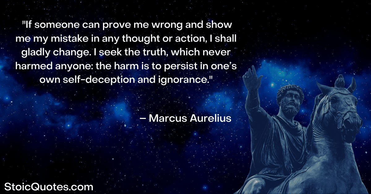 marcus aurelius image and quote about how to learn from your mistakes