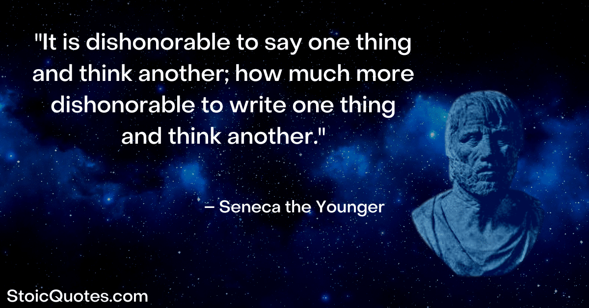 seneca image and quote about writing truthfully and how to journal
