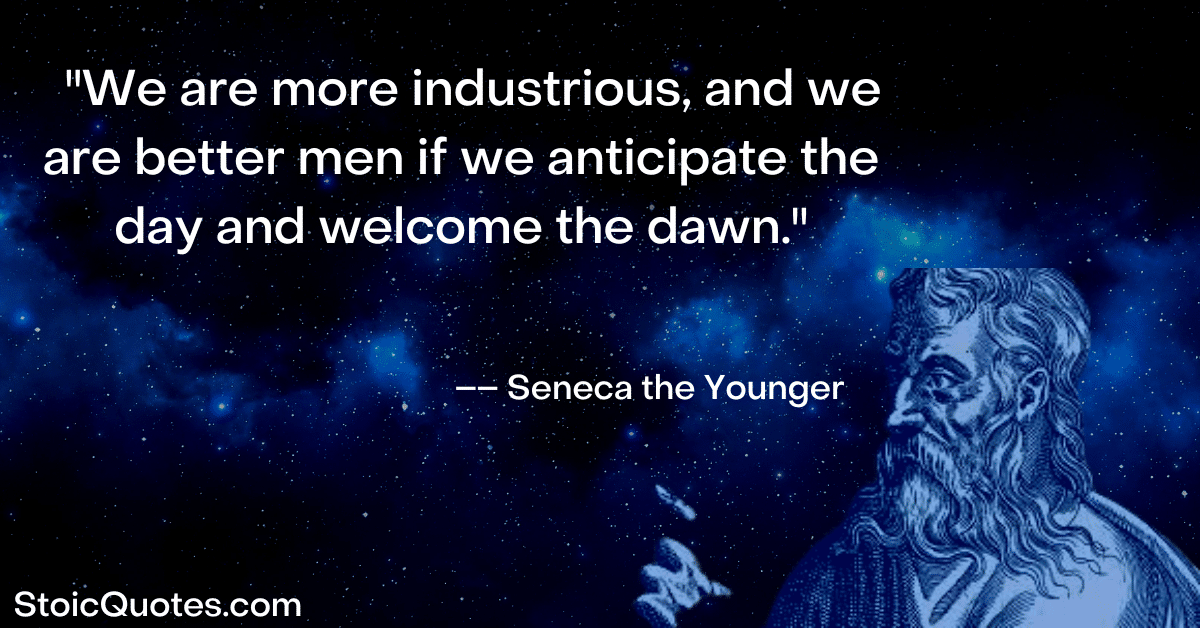 seneca image and quote about good habits to have and develop