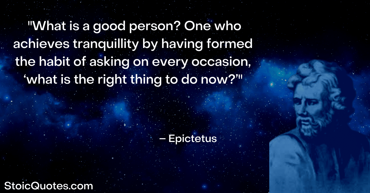epictetus image and quote about good habits to have and develop