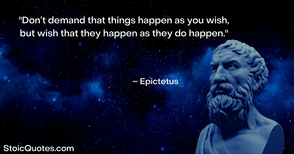 epictetus image and quote about overthinking things