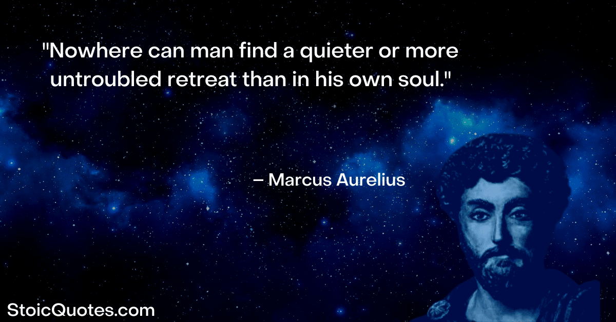 marcus aurelius image and quote about overthinking things