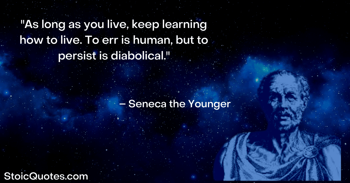 seneca image and quote about learning