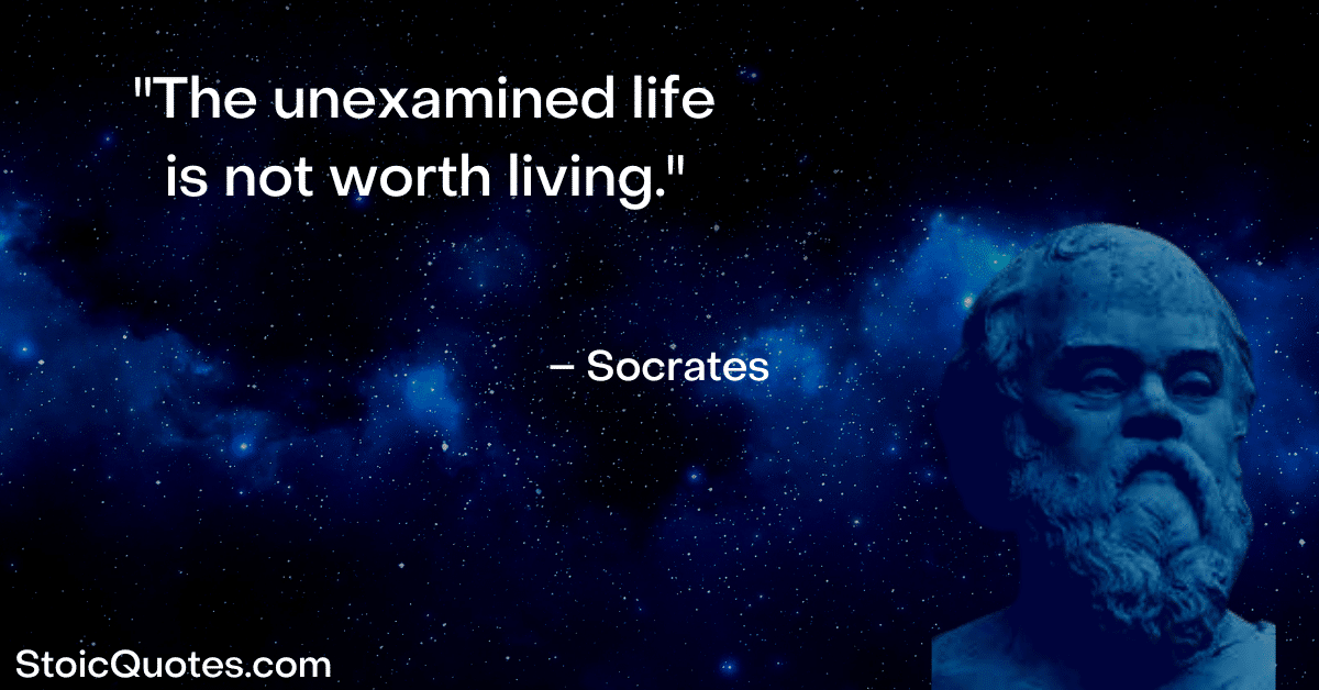 socrates image and quote about unexamined life