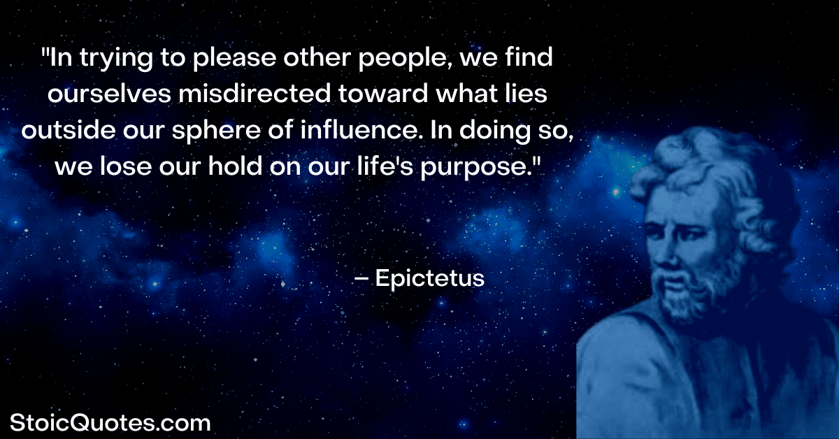 epictetus image and quote about how to stop being a people pleaser