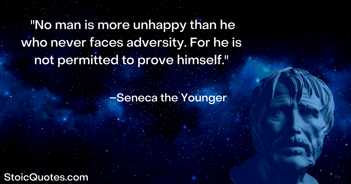 seneca image and quote about adversity when the going gets tough the tough get going