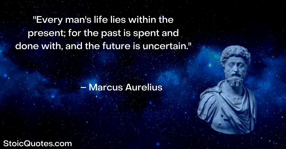 marcus aurelius image and quote about It Does Not Do to Dwell on Dreams and Forget to Live