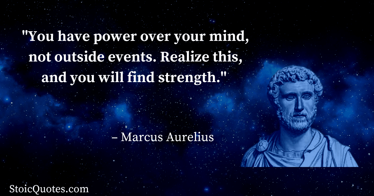 marcus aurelius image and quote about stoic personality