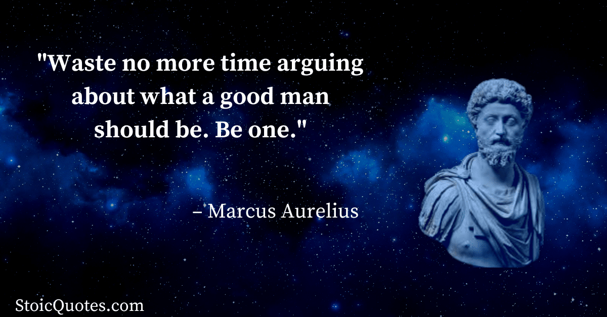 marcus aurelius image and quote about stoic personality