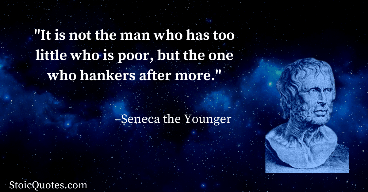 seneca image and quote about stoic personality