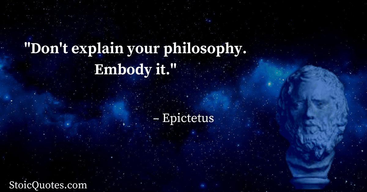 epictetus image and quote about stoic personality
