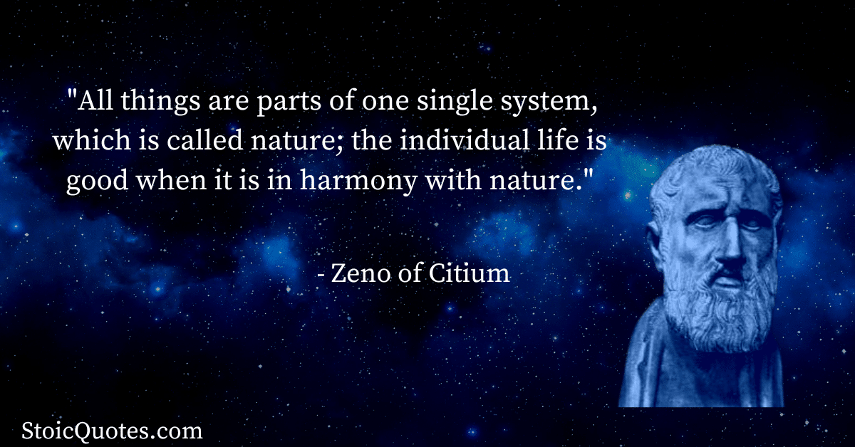 zeno of citium quote Stoicism vs nihilism